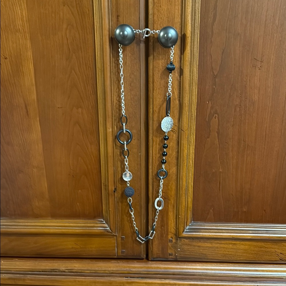 Black and Silver Chain Necklace